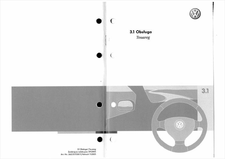 Instrukcja obsługi samochodu VW Touareg I (PL