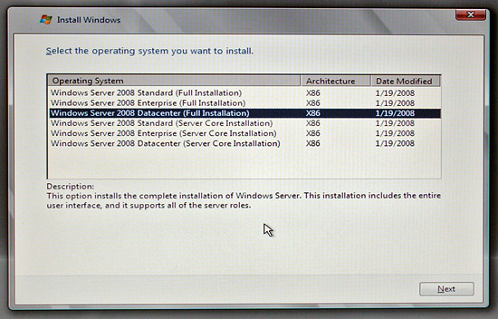 Windows Server 2008 x86